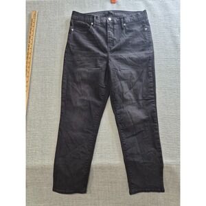 Banana Republic High Rise Slim Jeans Womens 31/12 Petite Black Denim Tapered Leg